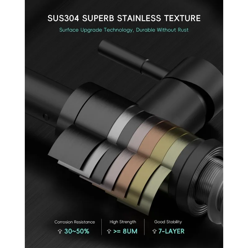 APPASO Black Touchless Kitchen Faucet with Pull-Down Sprayer, Black Matte Kitchen Sink Faucet Touchless with Soap Dispenser