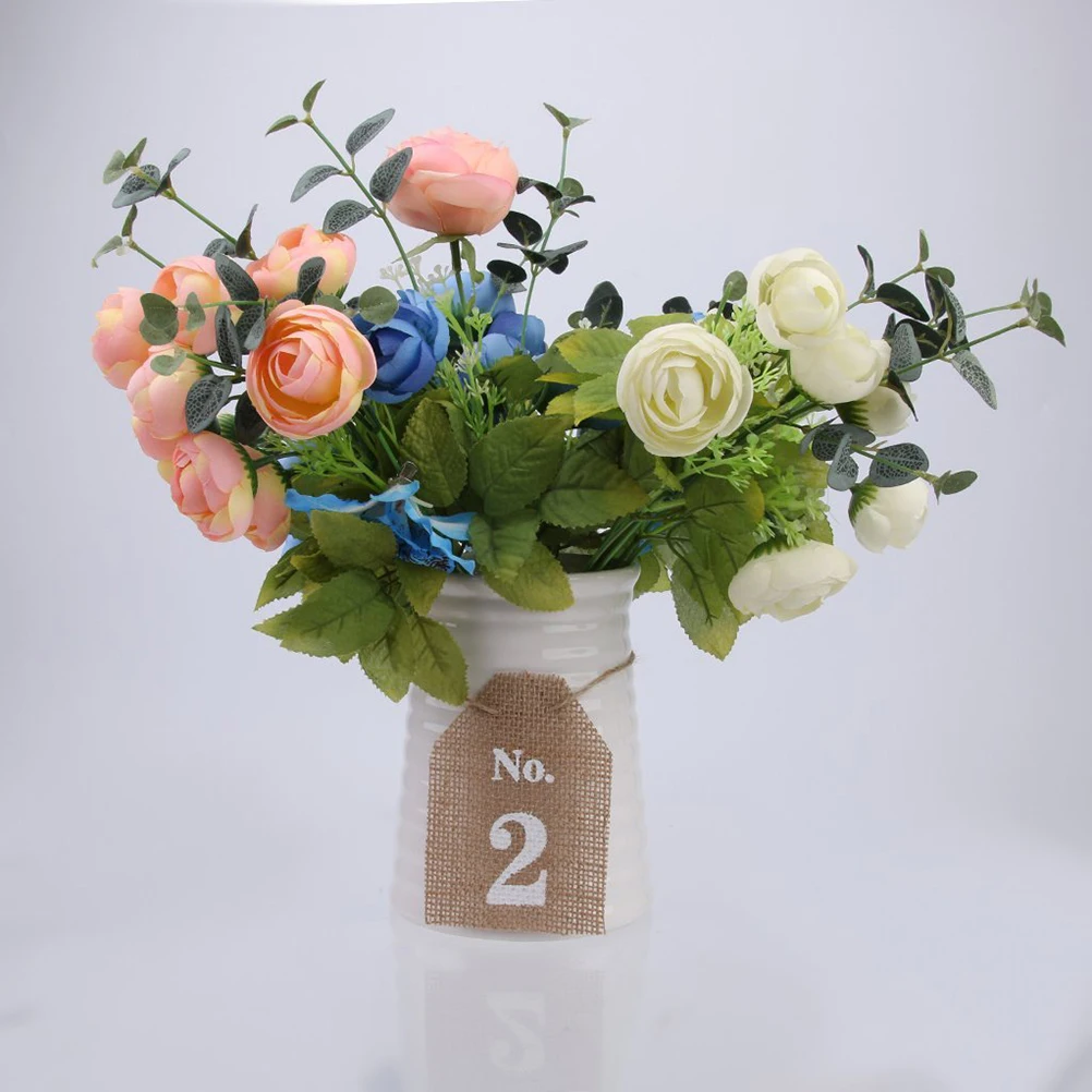 

10pcs Burlap Number Cards 1-10 Wedding Party Table Seat Tags Rustic Jute String Floral Vase Binding For Christmas Birthday