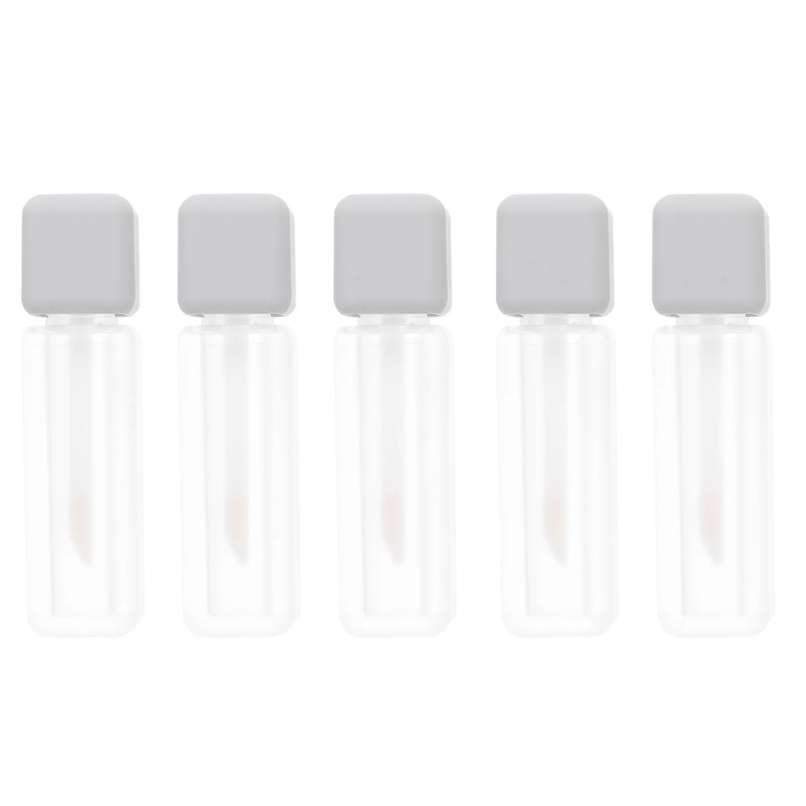 5 tubi per lucidalabbra da 6 ml, mini bottiglie cilindriche vuote per viaggi, contenitori compatti ricaricabili per olio labbra fai da te, portatili
