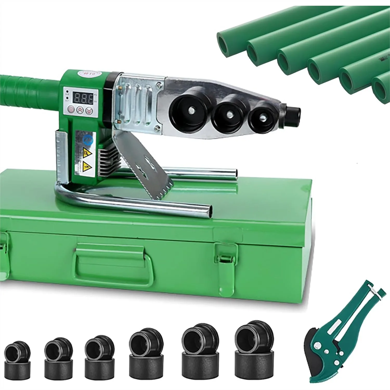 

Plastic Pipe Welding Machine 110-220V with 6 Die Heads for PP/PP-R/PE/PP-C