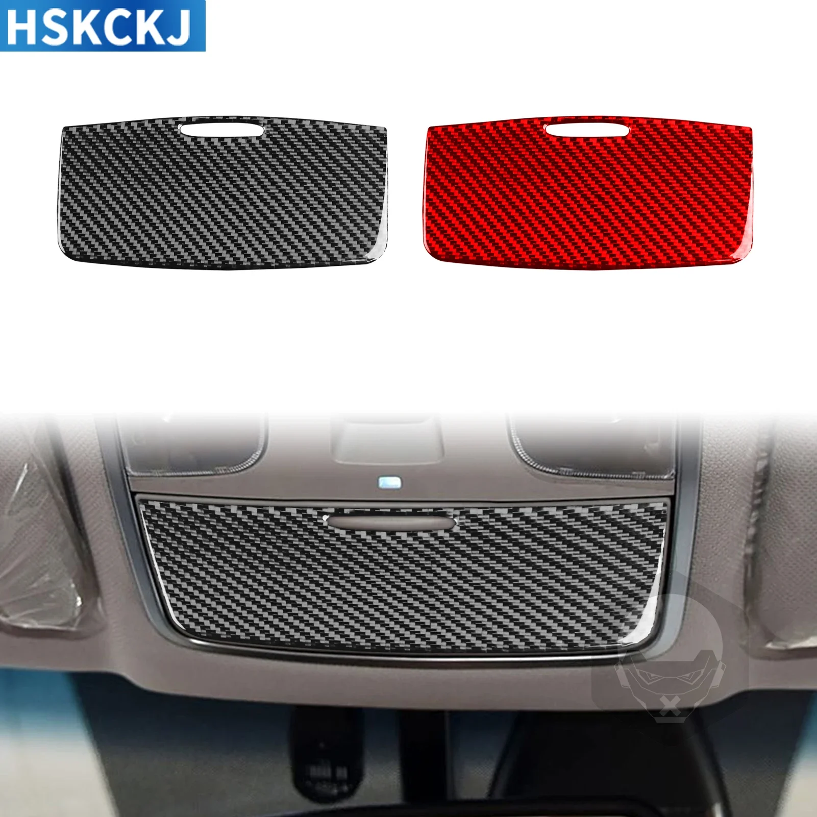 

For Hyundai Sotana 2015—2017 Real Carbon Fiber Glasses Box Panel Cover Trim Sticker Interior Decorative Accessories