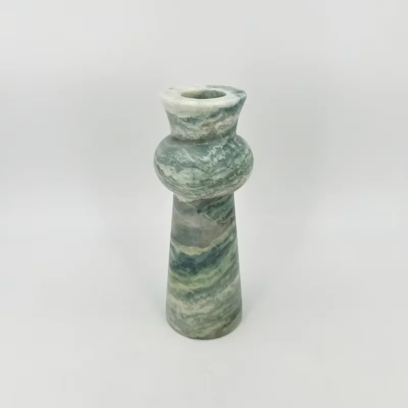 Hand Carved Multi Colored Natural Stone Marble Vase Modern Durable Large Capacity Desktop Decor for Wedding Entrance Home