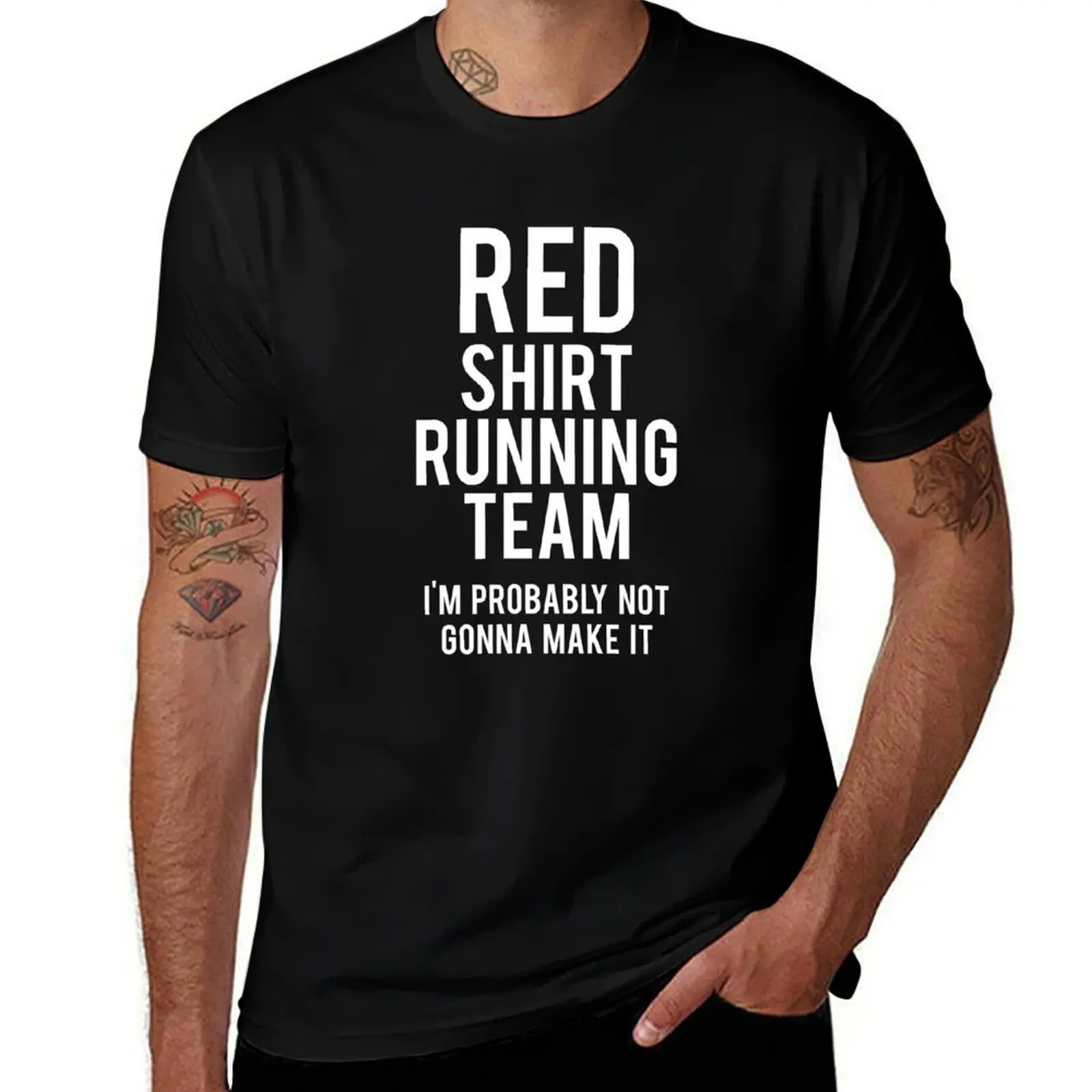 

Red Shirt Running Team I'm Probably Not Gonna Make T-Shirt anime tshirt summer top heavyweight t shirts for men
