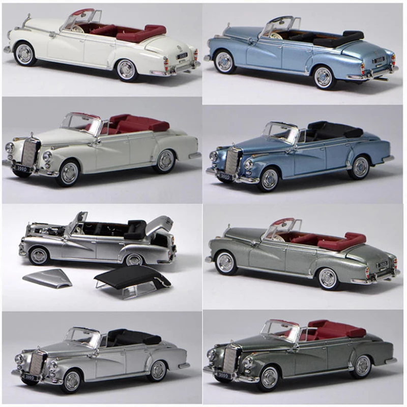 

GFCC 1:64 Scale 1960 300D Convertible With Top Cover Alloy Simulation Car Model Collection Display Ornament Toy Gift