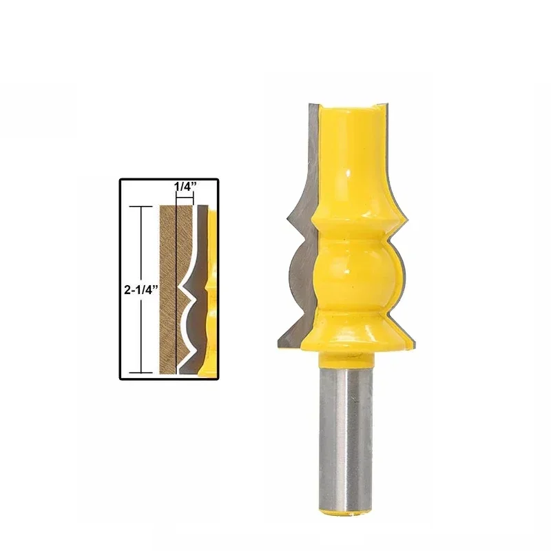 1pc 12mm 1/2 Shank Lamp Model Armrest Crown Molding Router Bit Concave Radius Bits Tenon Cutter for Woodworking