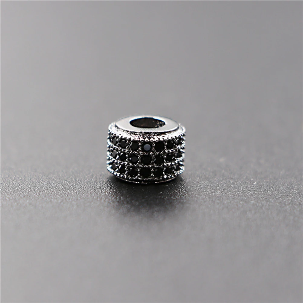 

5pcs Zircon Black Jewelry Making Loose Bracelet Necklace Accessories Metal Beads Metal Diamante Bracelet Accessories Crafts