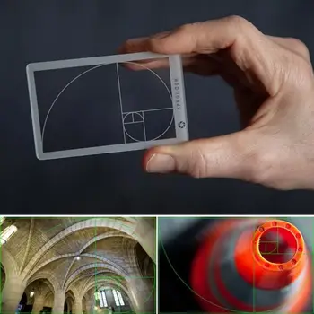 ช่องมองภาพไม้บรรทัด Golden Ratio ไม้บรรทัดอะคริลิค Fibonacci ส่วนประกอบ View Finder การถ่ายภาพจิตรกรรม Art เครื่องมือไม้บรรทัดมัลติฟังก์ชั่น