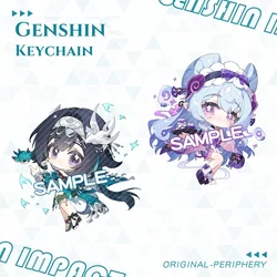 New Game Genshin Impact Keychain Yumemizuki Mizuki Lan Yan Cute Cartoon Anime Pendant Key Ring Backpack Jewelry Gift Badge