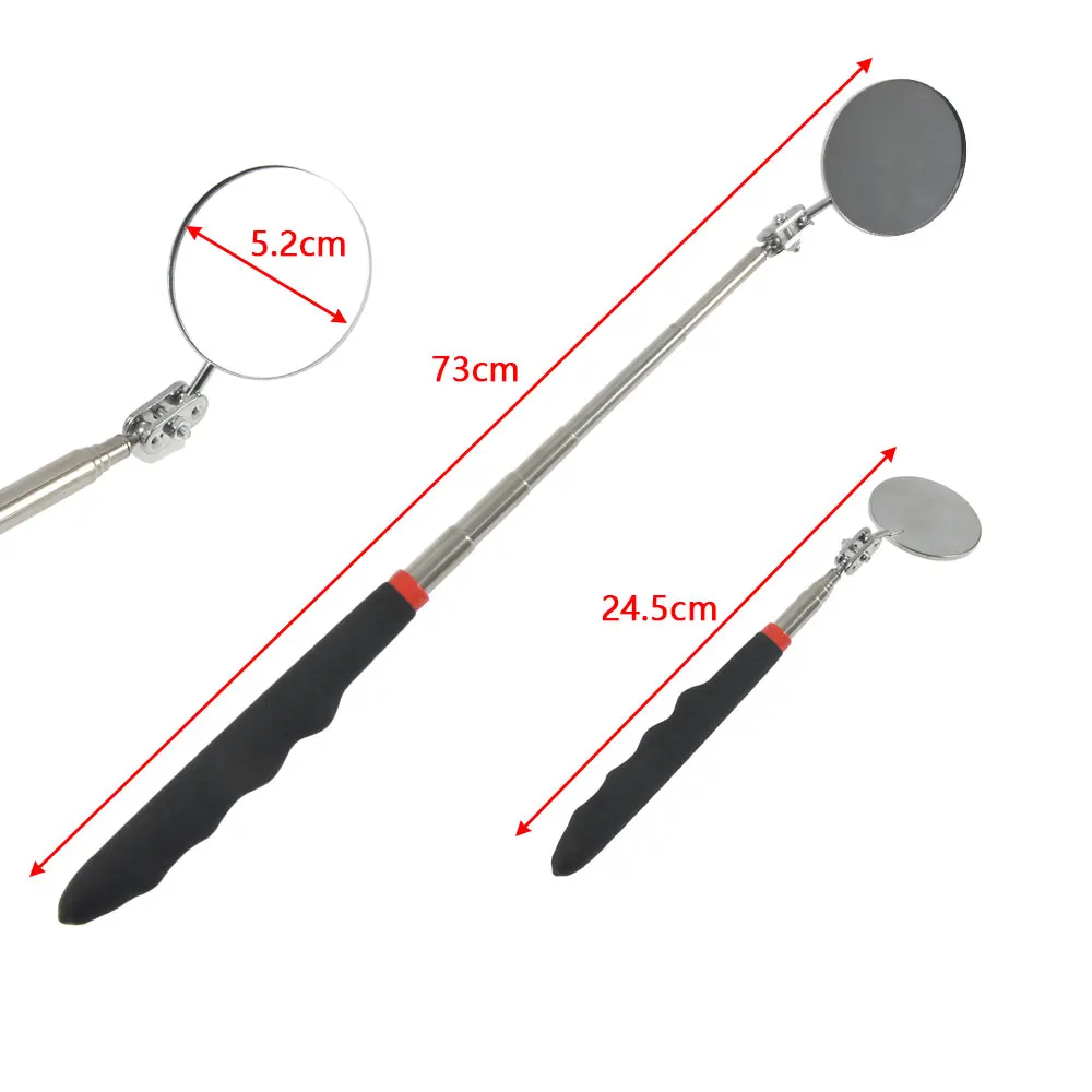 Miroir d\'inspection de voiture télescopique pliant universel, réparation automatique, vérification astronomique, 1 pièce