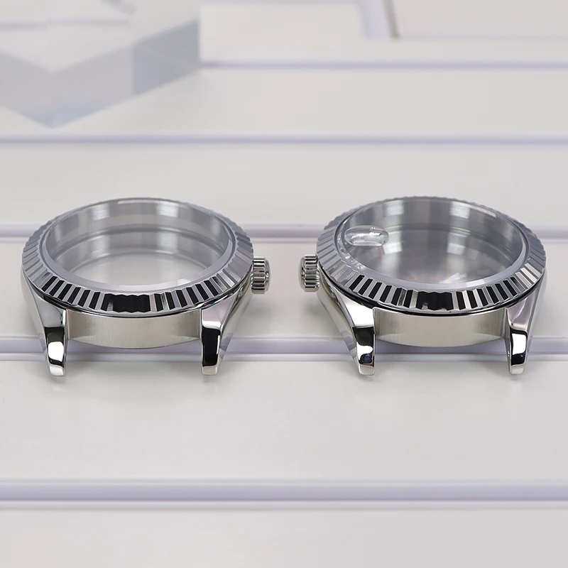 36mm/39mm Gerilltes Gebogenes Uhrengehäuse Saphirglas für Datejust SK NH35 NH36 NH38 4R36 Miyota 8215 8205 Uhrwerk Ersatzteil – Detail 10
