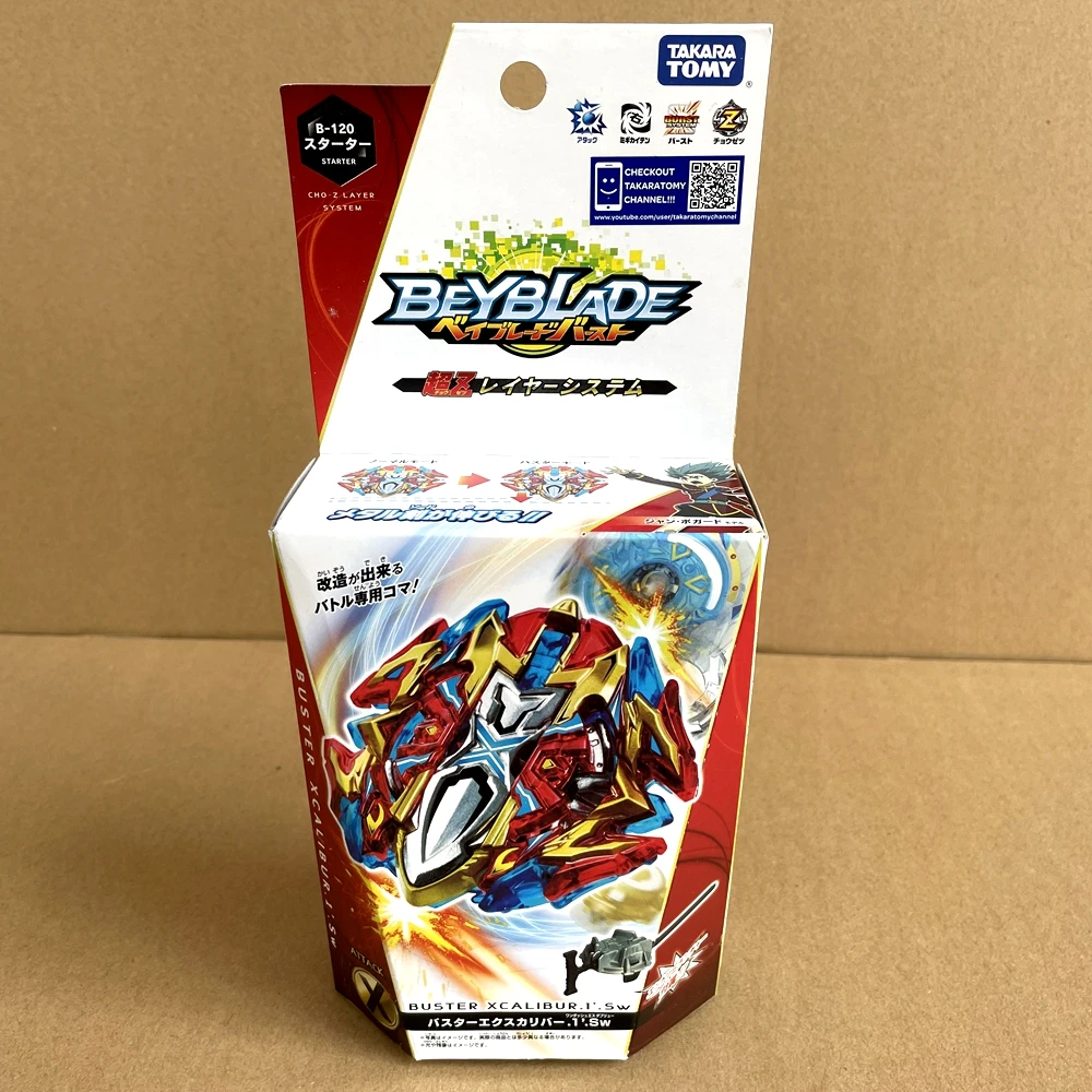 

Original TAKARA TOMY beyblade B120 Buster Xcalibur / Xcalius Beyblade Burst Starter with Launcher,BEYBLADE B-120