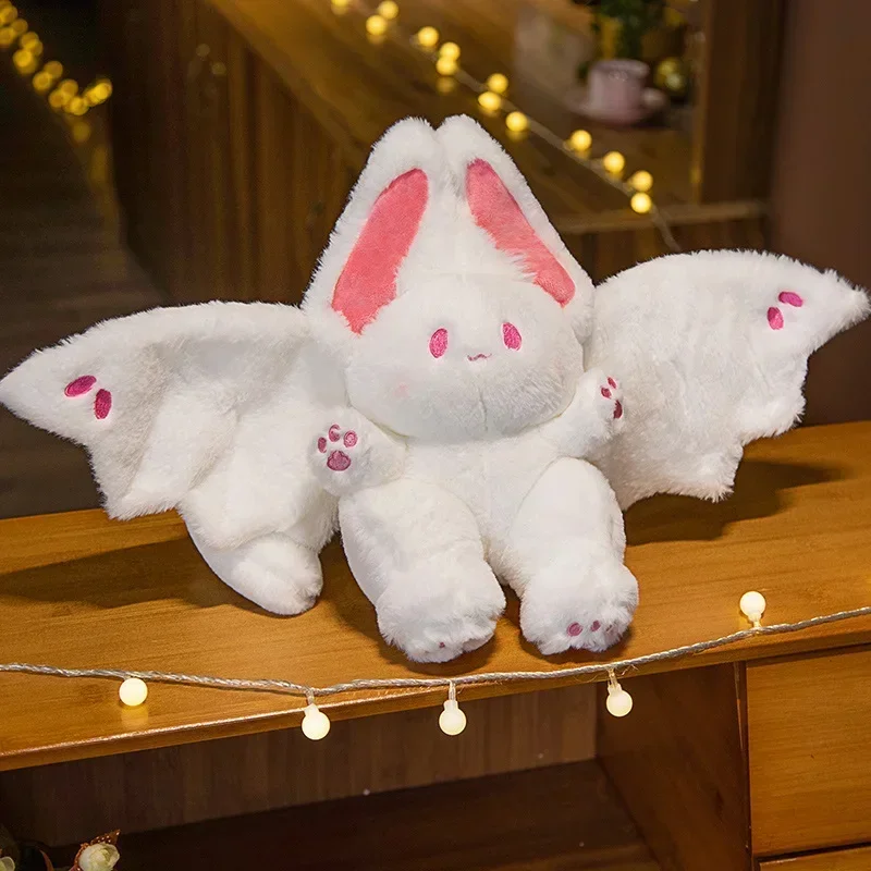 

Flying White Rabbit Plush Toy Bat Rabbit Doll Plush New Unique Toy Stuffed Cartoon Animal Doll Bat Rabbit Kids Birthday Gift