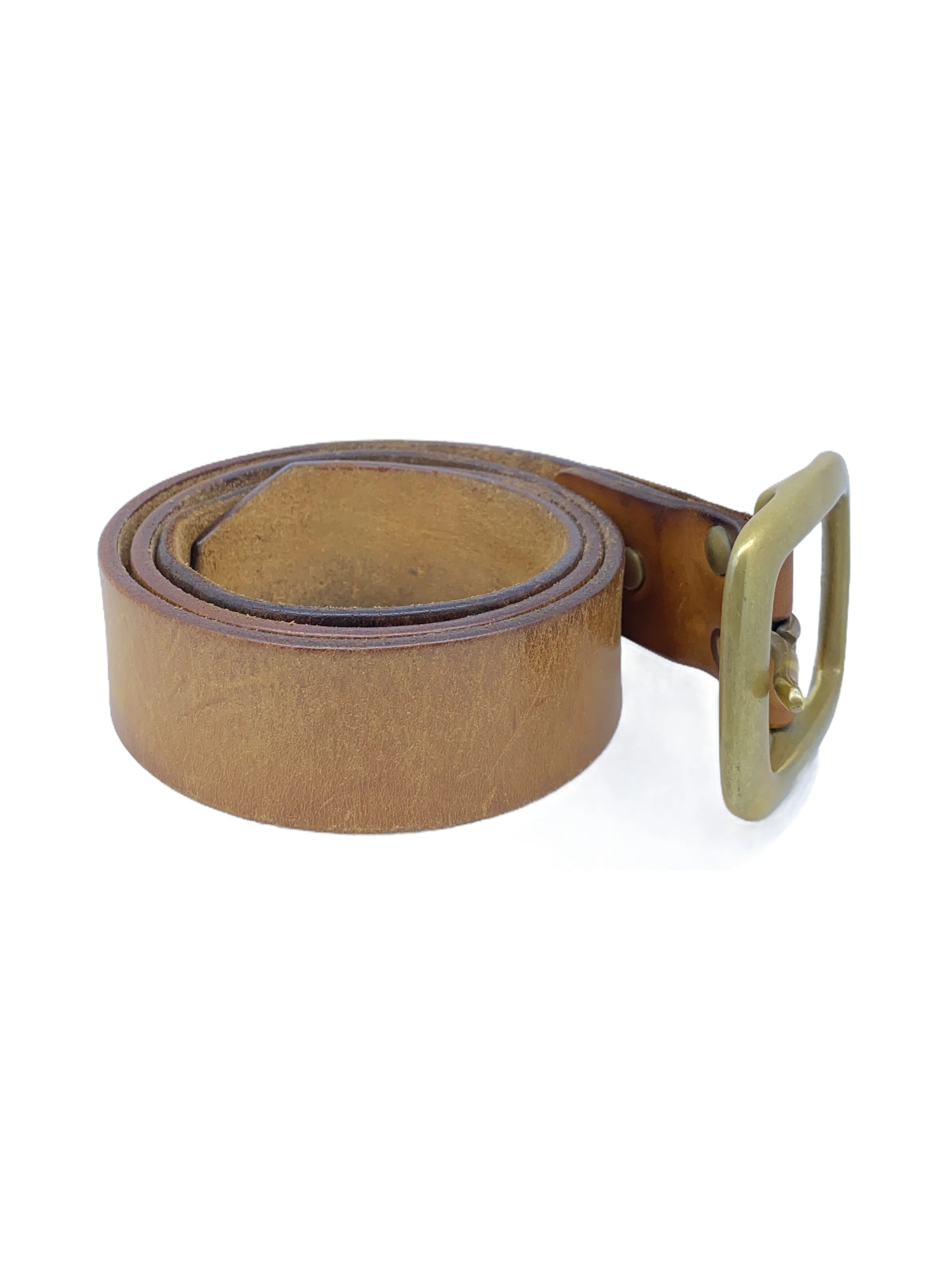 SauceZhan Italian Full-grain Leather Brass Buckle Cowskin Genuine Leather Belt Man Waist Belt Men H Belt Buckle