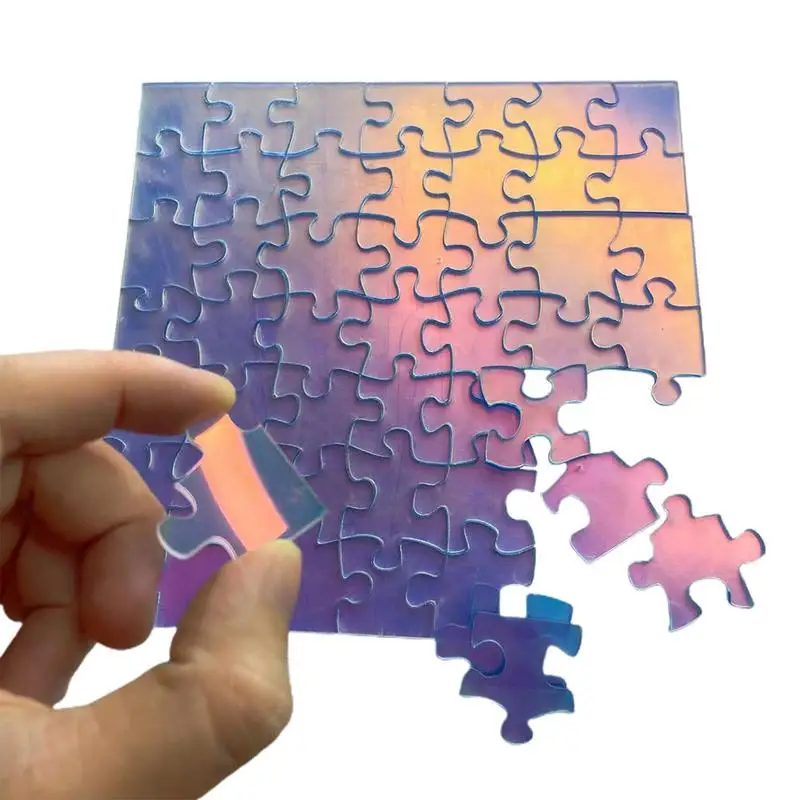 Klar unmöglich Puzzle unmöglich Herausforderung schwieriges Spiel transparent Acryl einzigartig schillernd 49 stücke nicht wiederholen