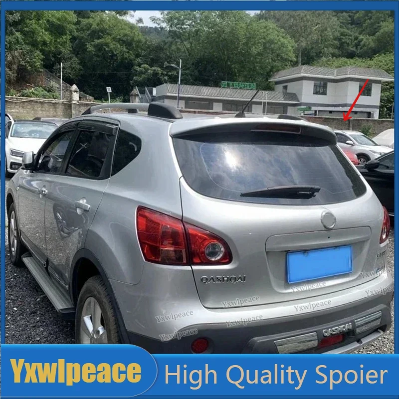 

For NISSAN Qashqai Spoiler 2008-2013 Qashqai High Quality ABS Plastic Car Rear Wing Trim Primer Color Rear Roof Spoiler