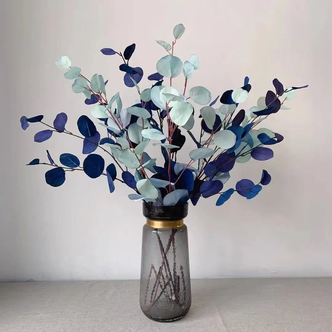 Artificial Silk Eucalyptus Single Apple Leaf Wedding Photography Props Home Living Room Study Flower Arrangement Leaves Decor