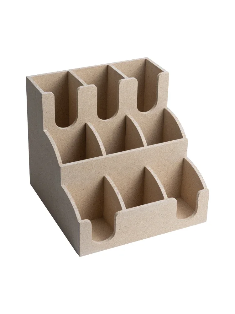 

Shelf, loose wood board, cup holder, table storage