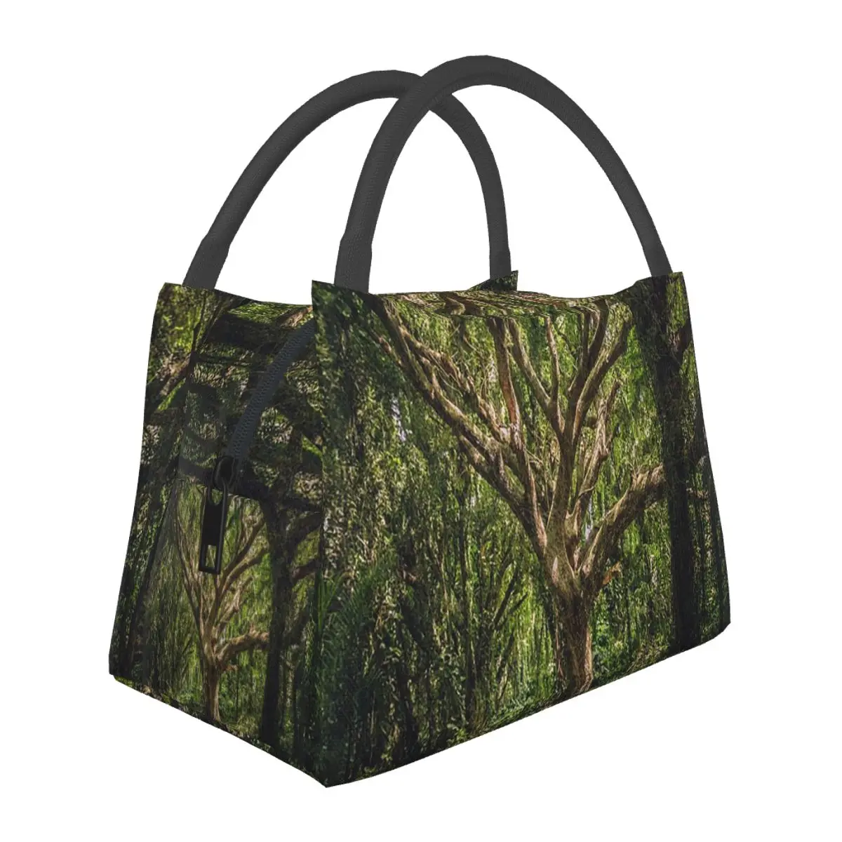 Magic Green Tree Lightweight Handheld Insulated Lunch Bag Aluminum Foil Liner for Adults Students Travel Picnic