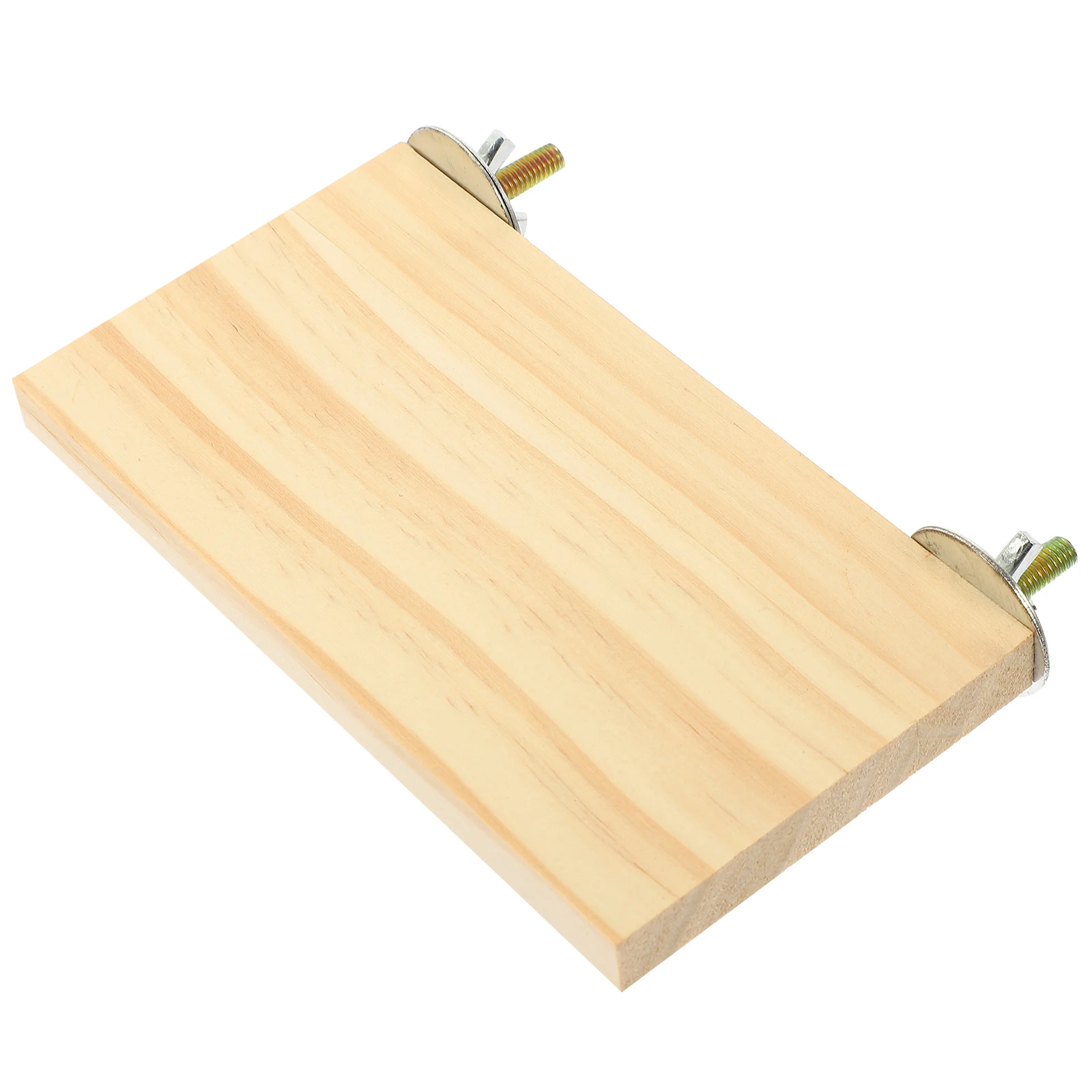 حامل جثم من الخشب الطبيعي ملحقات قفص الببغاء المتين من الفولاذ المقاوم للصدأ على شكل فراشة، تركيب بسيط، مساحة كبيرة للصغار