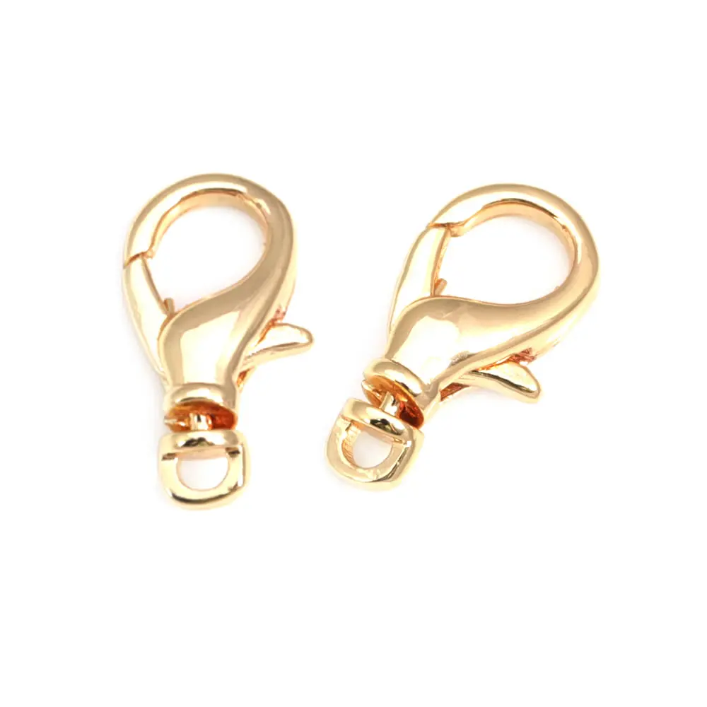 18K Gold Farbe Messing Drehbare Karabinerverschlüsse Verbinden Verschlüsse Schmuck Halsketten Armbänder Herstellung Diy Erkenntnisse Zubehör – Detail 33