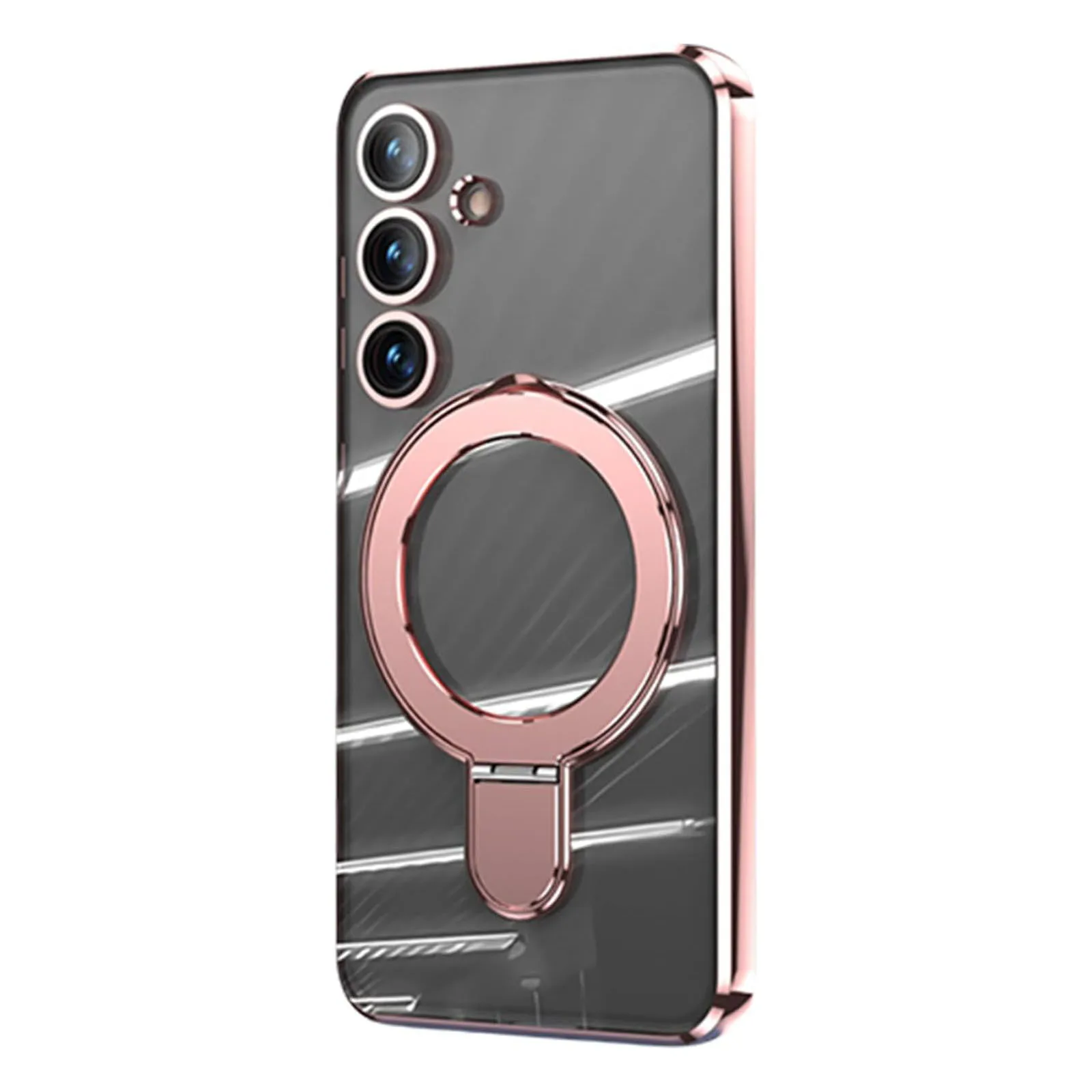 

Transparent Magnetic Case for Samsung Galaxy S25/S25 Plus/S25 Ultra – Electroplated Bracket, Protective Cover