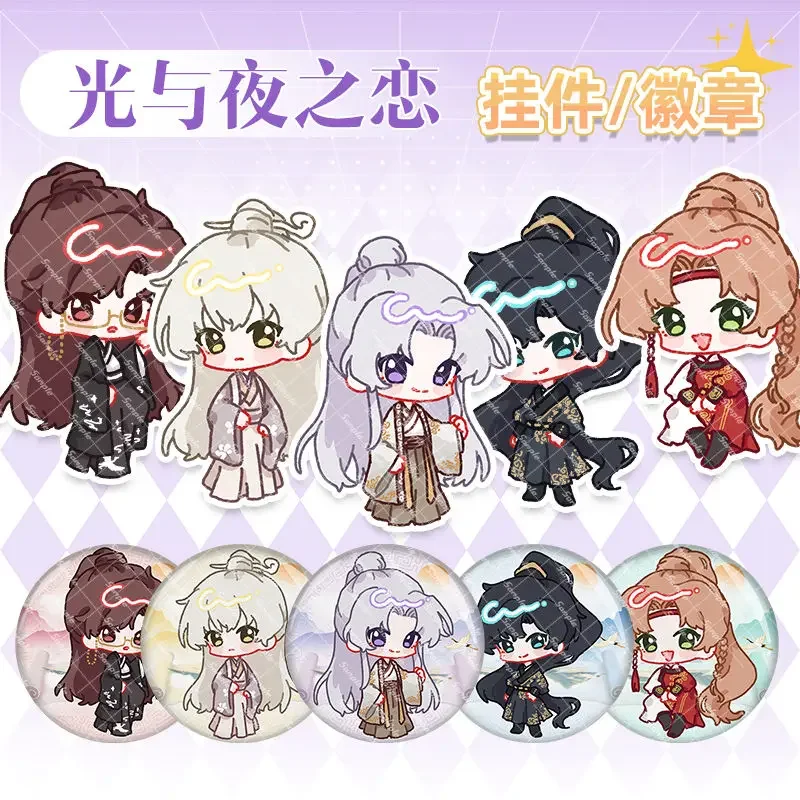 

Anime Light and Night Osborn Evan Sariel Charlie Jesse Cosplay Keychain Accessory Cute Badge Ambitus