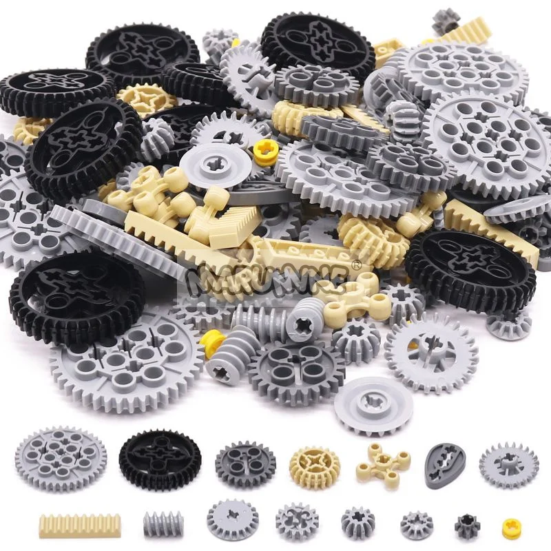 MARUMINE 120 sztuk technologia MOC klocki do budowy stojak na przekładnie mechaniczne cegły części akcesoria samochodowe Robat 32498 46372 32072 4716