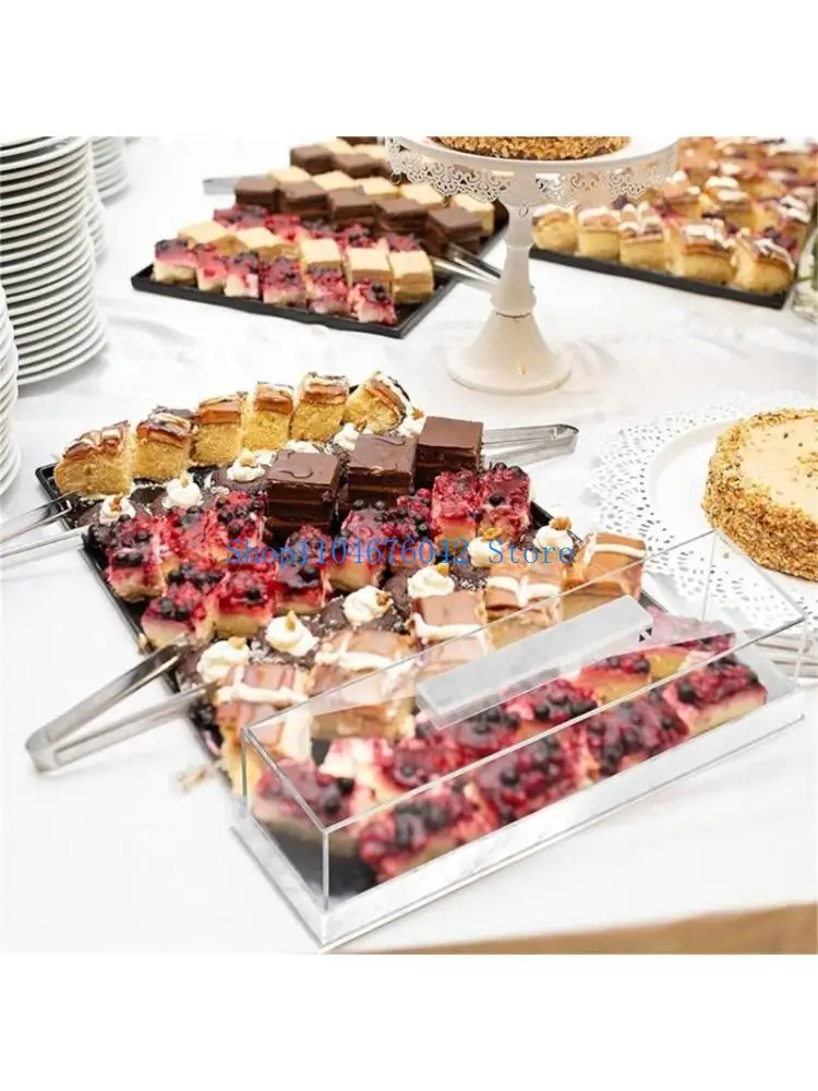 

5asd многофункциональная прямоугольная витрина для торта, коробка, акриловый прямоугольный поднос для торта, акриловая коробка