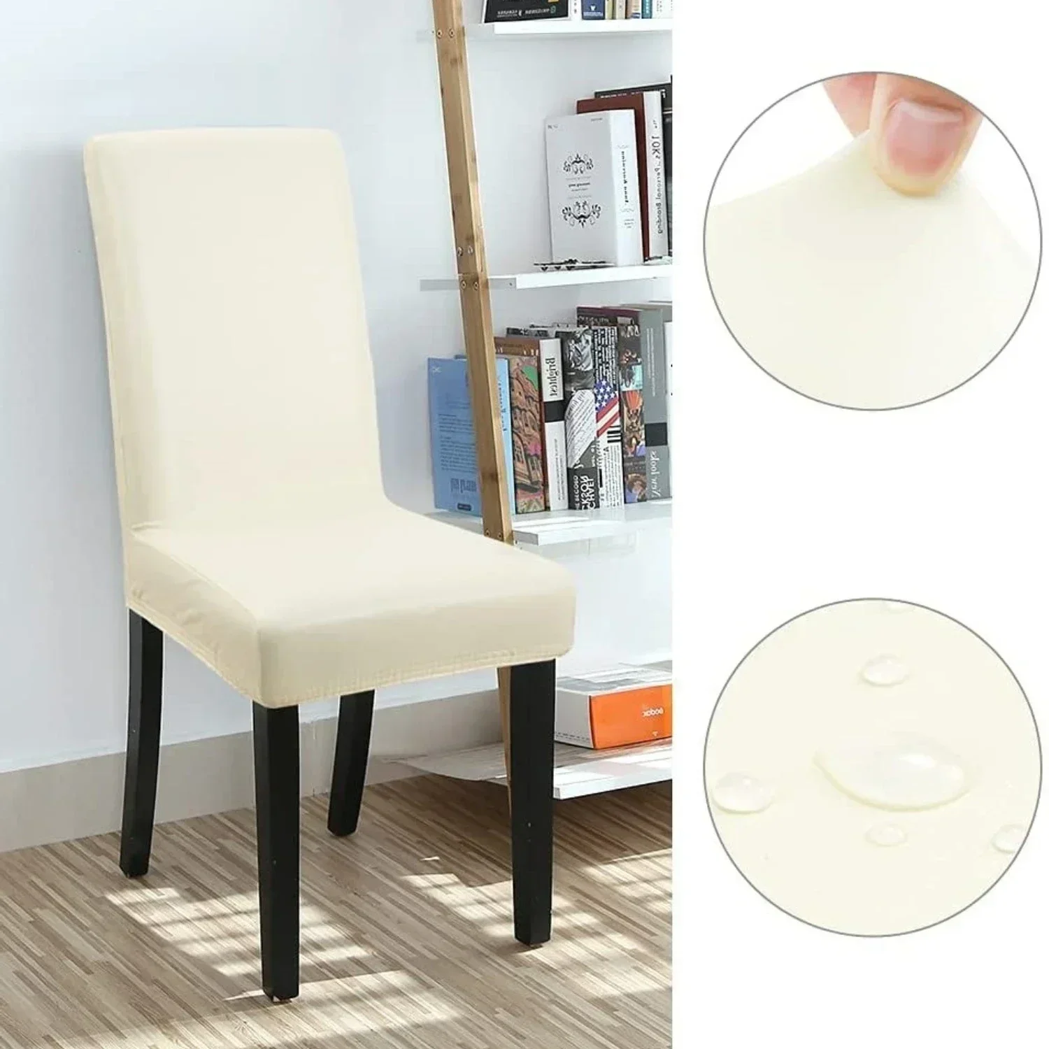 6 Piece PU Leather Chair Cover Protector For Dining Room Waterproof Dining seat Chair Decoration For Hotel Banquet wedding
