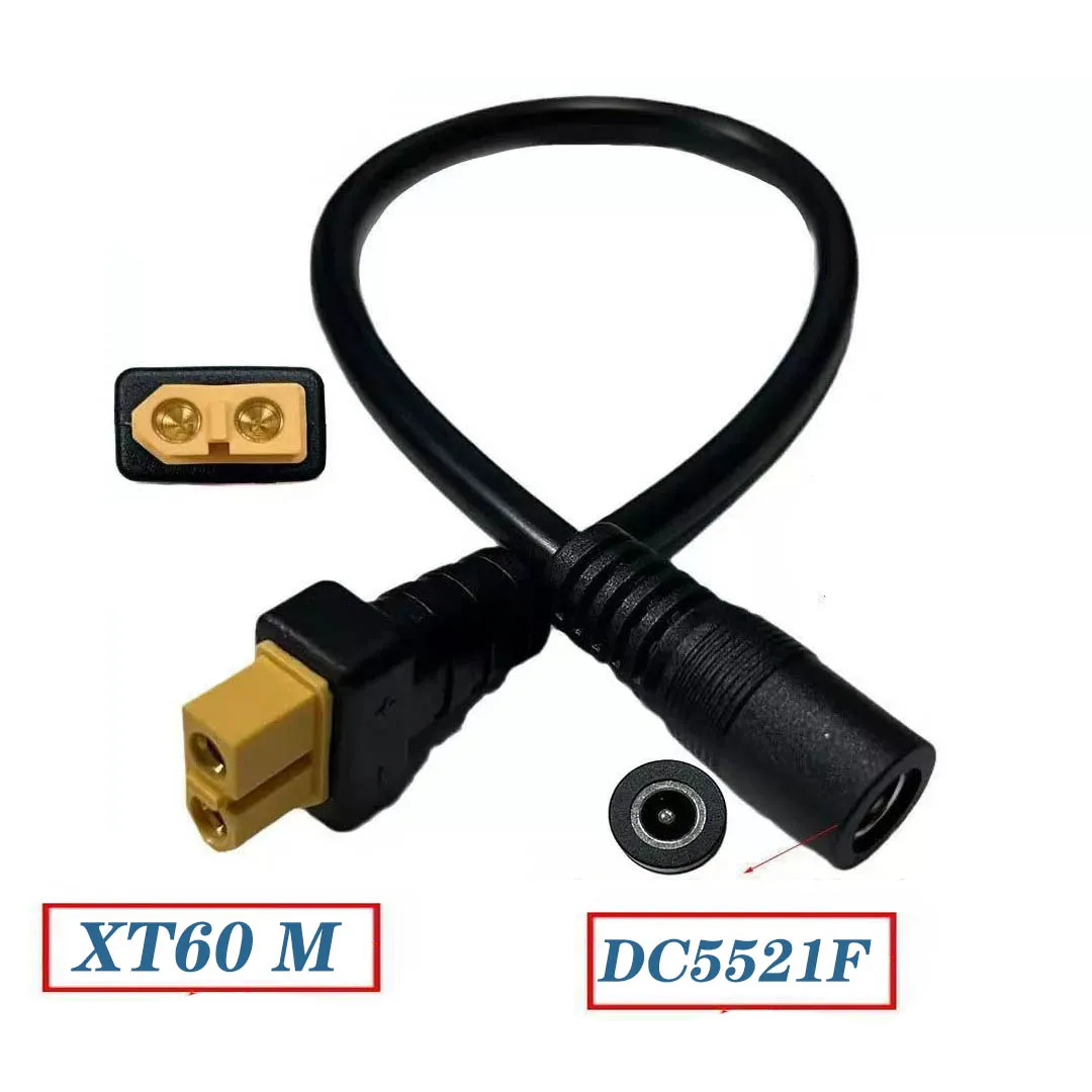 

1pcs XT60 Plug Male Female to DC 5.5*2.1mm Connector Battery Charging Adapter Cable for RC Battery Charger