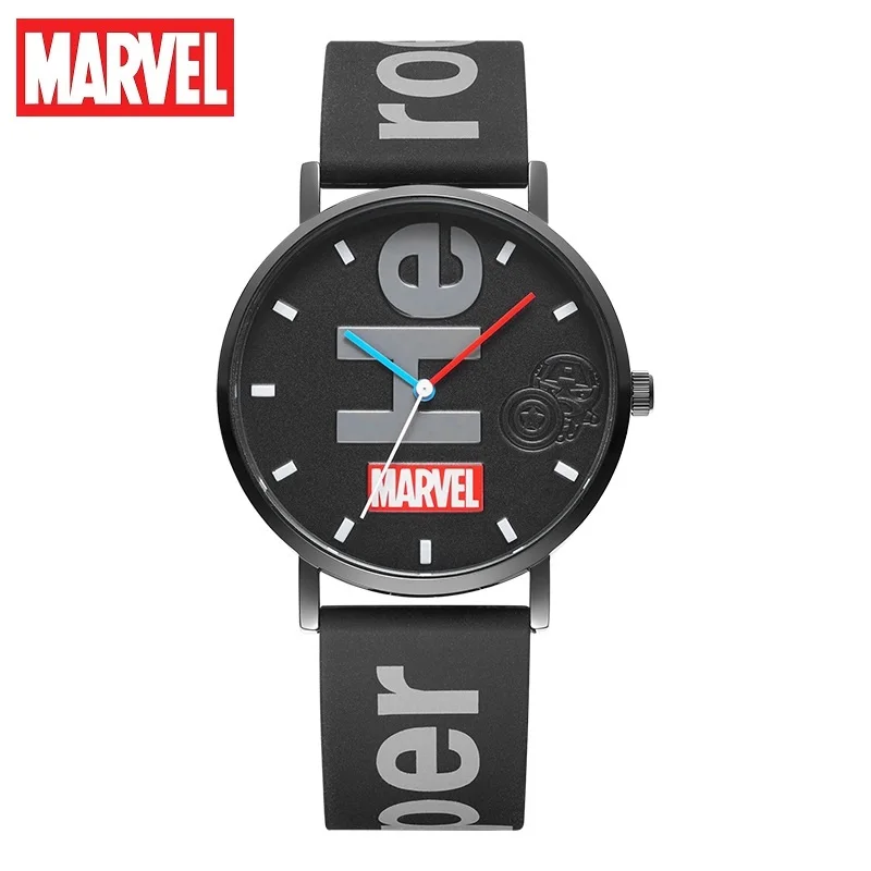 Marvel For Mens Watch Iron Spider Man Captain America Quartz Wristwatch Graffiti Strap Boy Children Student Teenagers New Clock