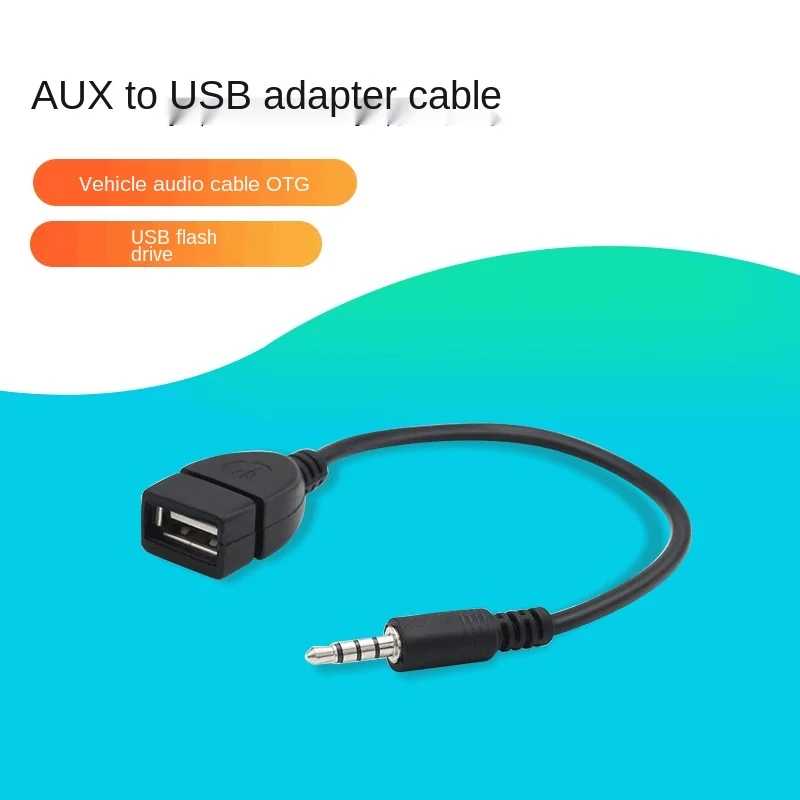 1Pcs 3.5Mm Man-vrouw Kabel Audio Omzetten Draad Auto Aux Kabel Vrouwelijke Converter Adapter Kabel Audio Aux jack Naar Usb 2.0