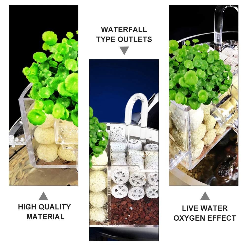 

1Pcs 3 in 1 Aquarium Filter Round Fish Tank Oxygen Pump Water Circulation Silent Internal Filter Multilayer Purifier