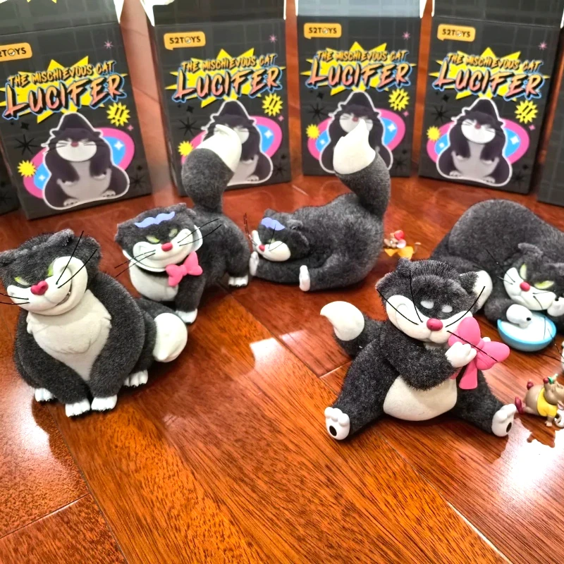 Die schelmische Katze Lucifer Serie Blindbox Niedliche Anime-Puppe Mystery Box Schreibtisch-Dekorationsmodell Überraschungsspielzeug Geschenk Anime-Figur Neu