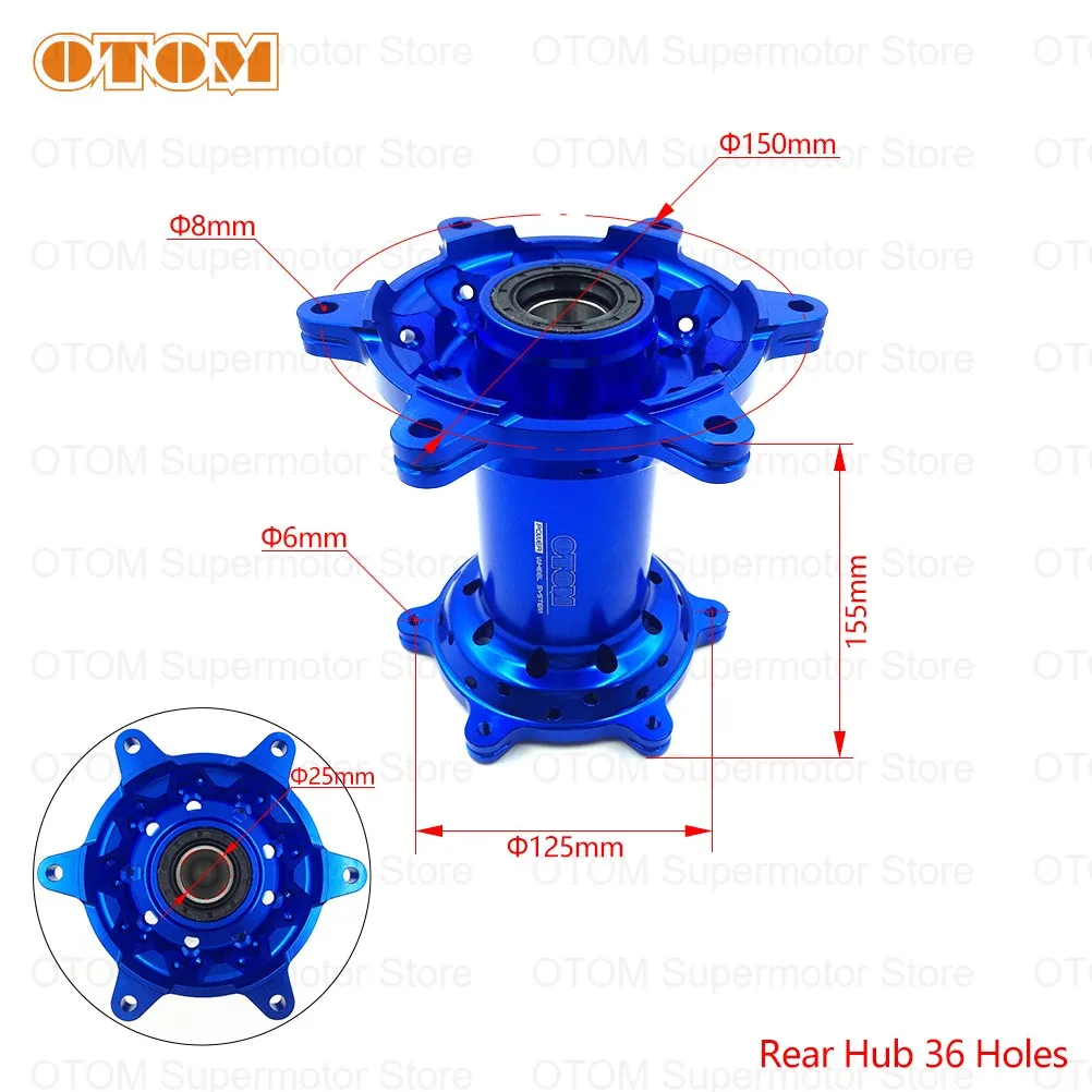 2016-2023 Motorcycle CNC Rear Wheel Hub 36 Rims Spokes Holes For KTM SX SXF XC XCF HUSQVARNA FC FX TC TX GASGAS EX EXF MC MCF