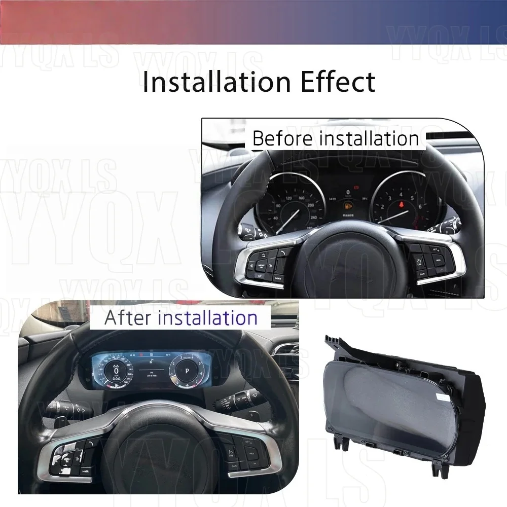 

For Jaguar XE F-PACE XEF Carplay GPS Navi Car LCD Digital Dashboard Panel Instrument Virtual Cluster Cock Speedometer