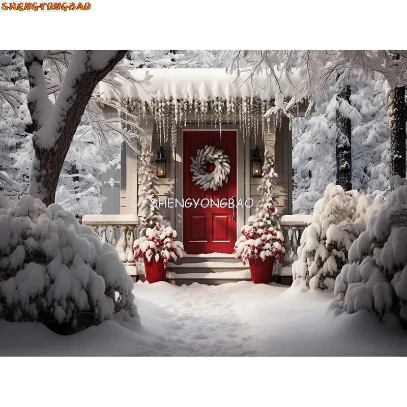 Confortable jour de Noël Scène Cheminée Photographie Toile de Fond Accessoires Hiver Salon Nouvel An Cadeau Vacances Photo Fond RS-11