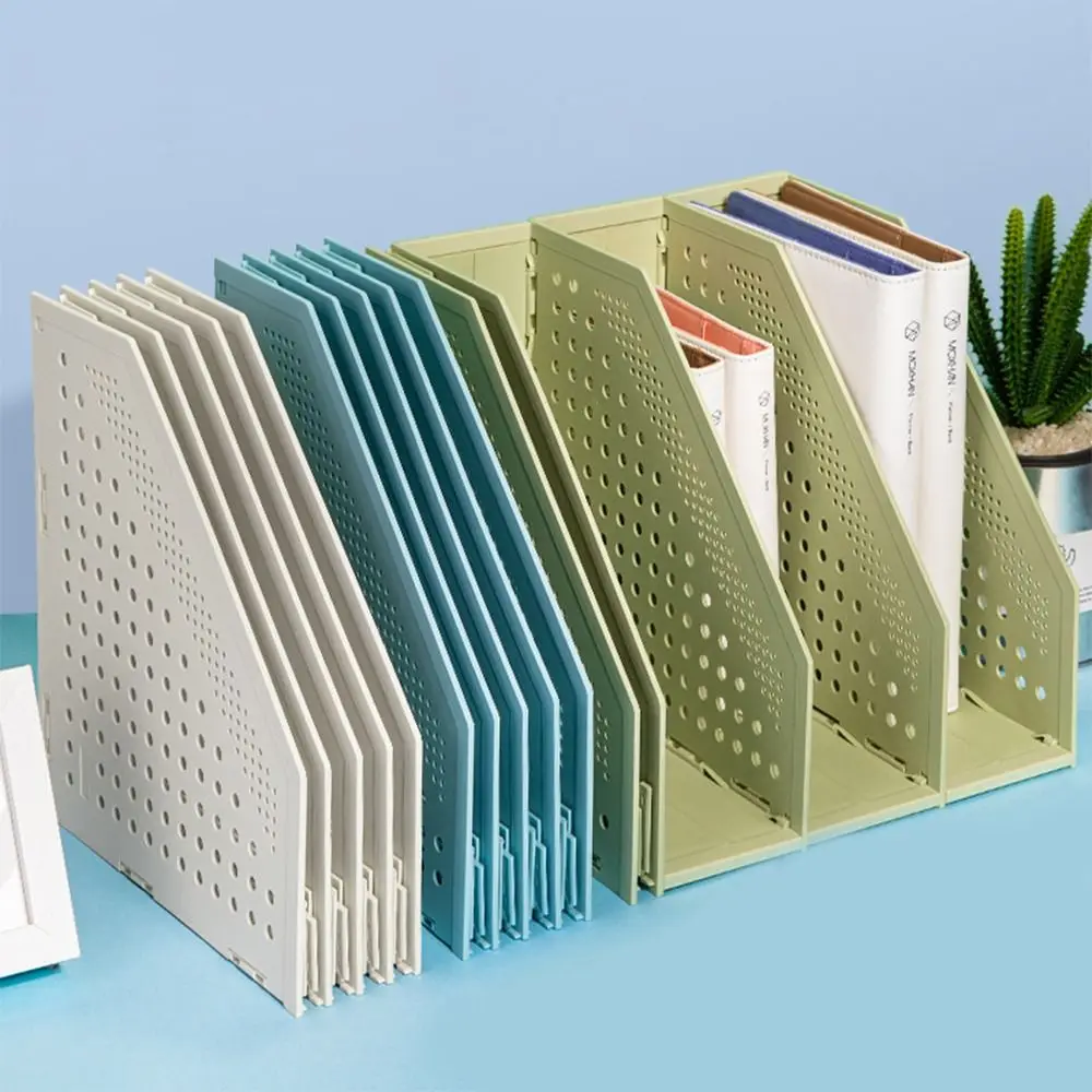 1 Pc PP Retractable File Holder File Storage Rack Foldable Bookshelf Book Support Office Supply Creative School Supplies