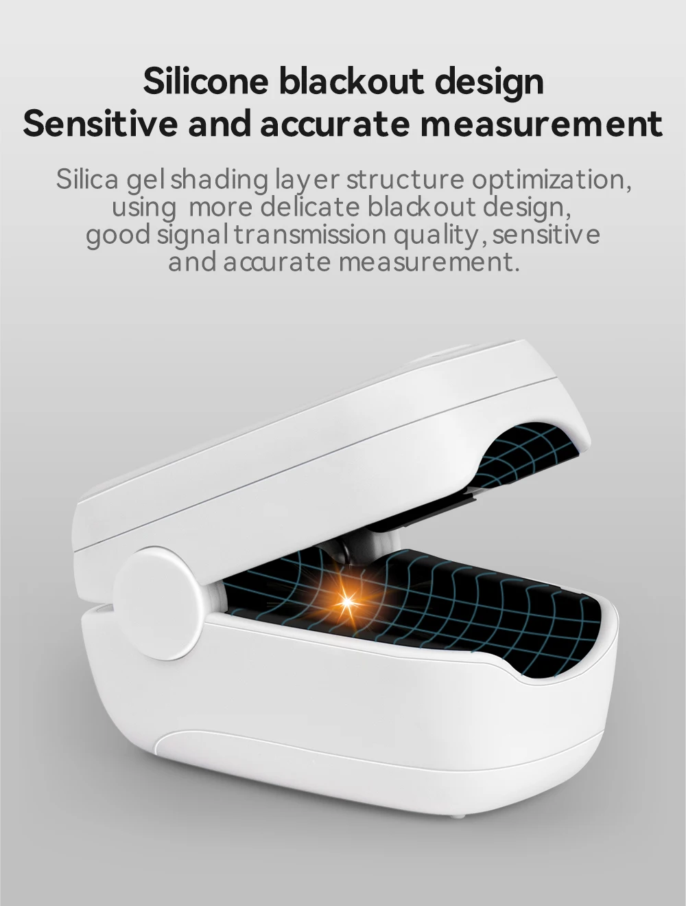 Aicare Pro Vinger Pulsoximeter Medische kwaliteit SpO2 Monitor Draagbare Bloedzuurstofverzadiging Moitor voor Volwassenen Senioren