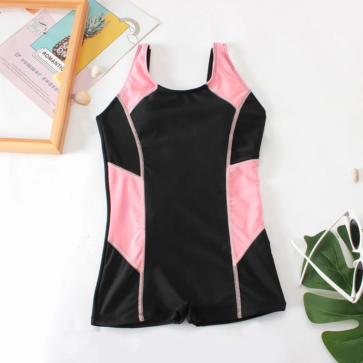 

Black Pink Teenage Girls One Piece Swimsuit 7-12 Year Kids Swim Suit Sports Children's Swimwear 2024 Beach Wear Bathing Suits