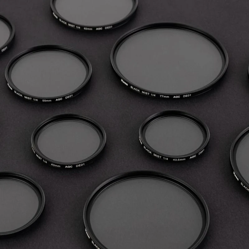 Kase AGC HD Optics Glass Black Mist Filter - التقاط صور جميلة / فتح إلهام إبداعي جديد 1/2 1/4 1/8