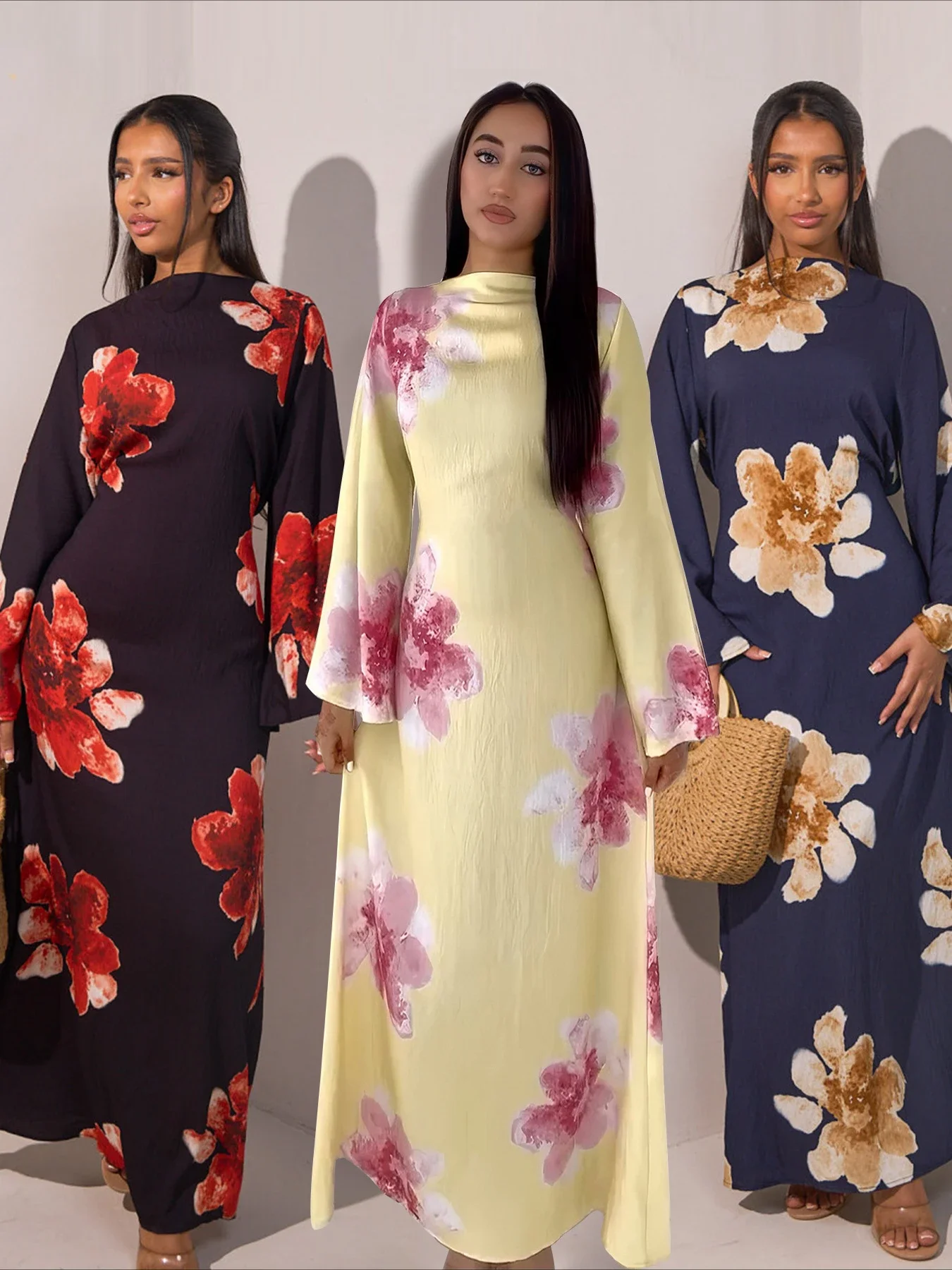 Eid Abaya Women Party Print Dress Muslim Jalabiya Dubai Vestidos Largos Party Caftan Kaftan Arab Long Robe 2026 Ramadan Dresses