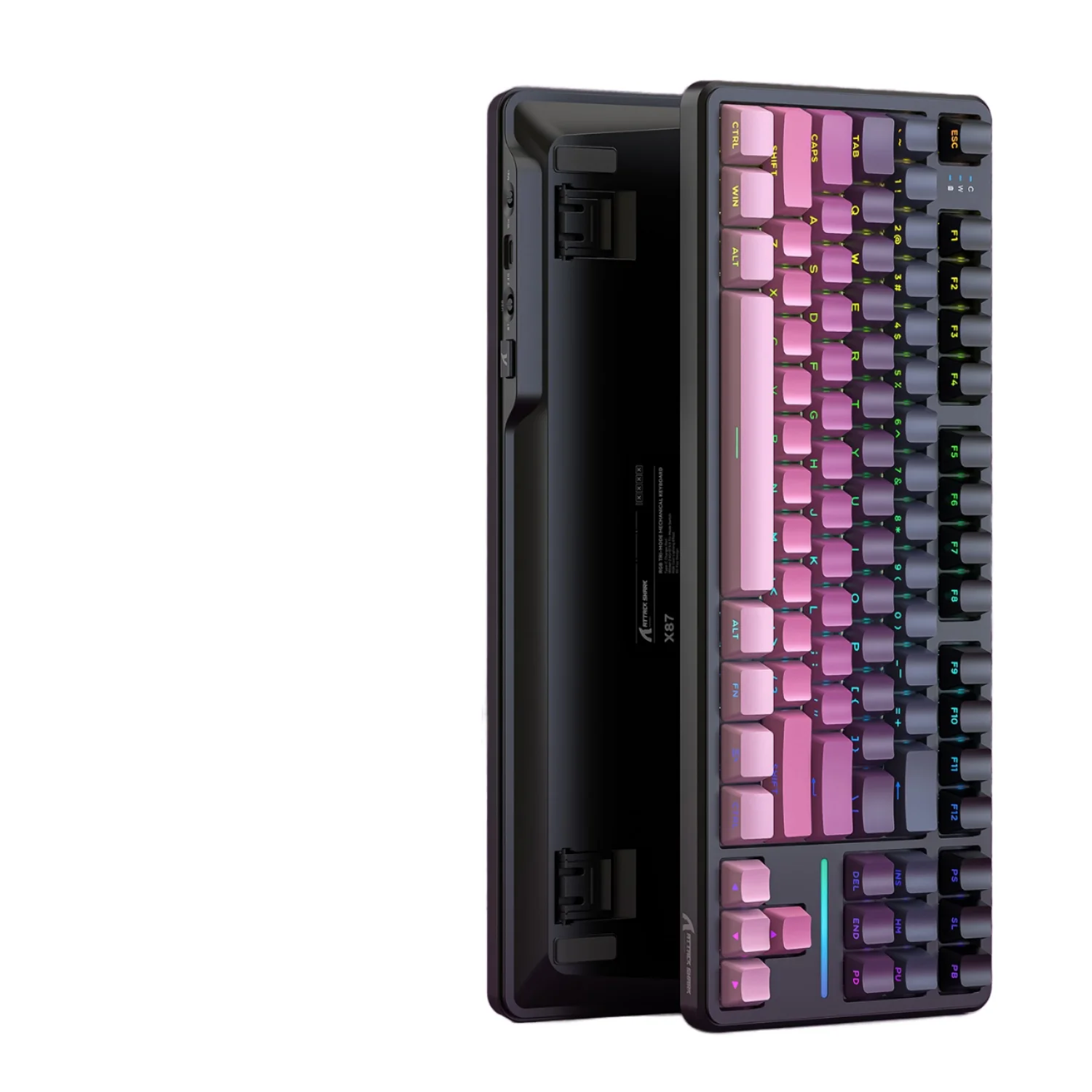 HJSDZHI DK87 RGB Backlit Wireless Mechanical Keyboard 87 Keys Three Mode BT Customized Carving for Desktop Gaming