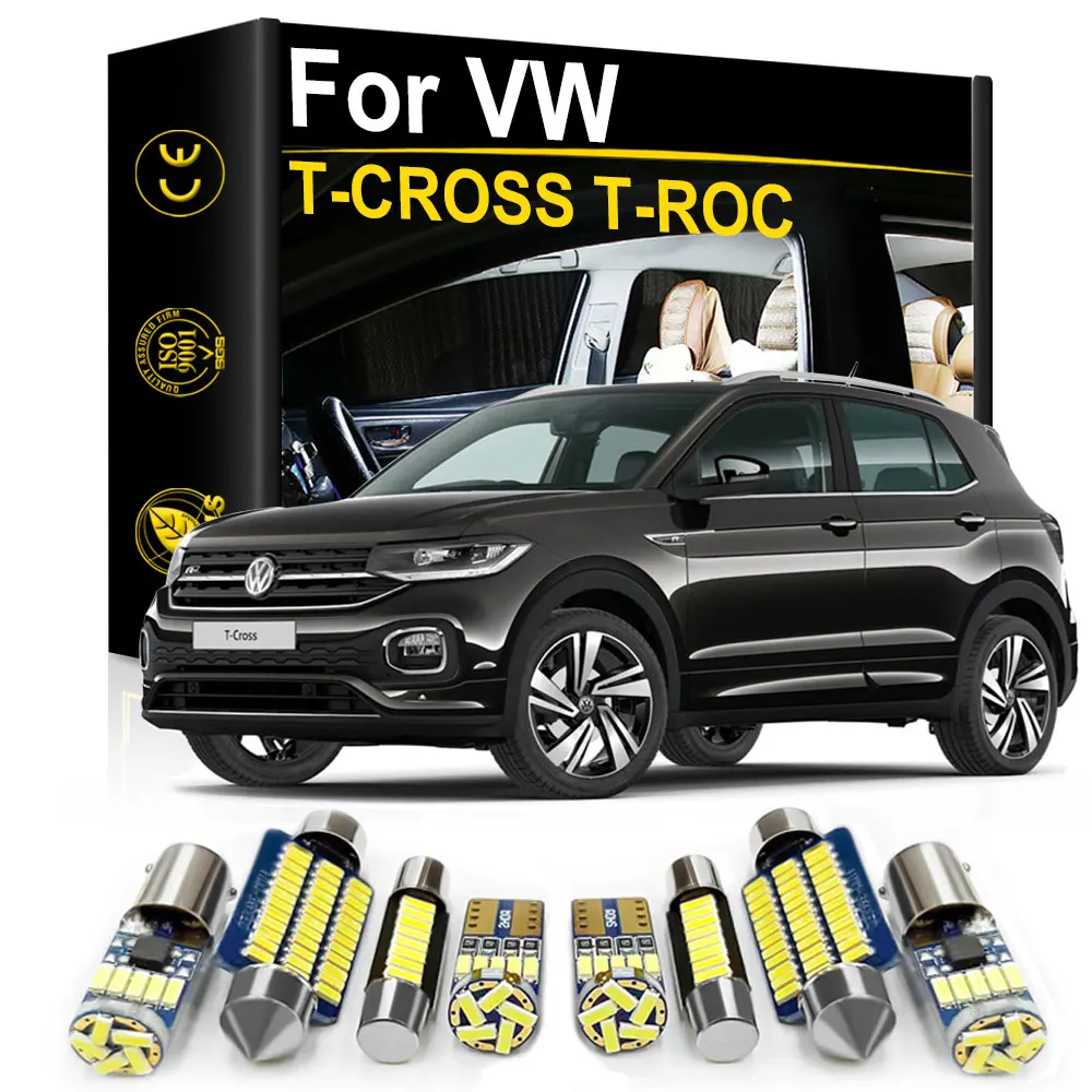 For Volkswagen VW Tcross C11 Troc A11 T Cross Roc 2017 2018 2019 2020 Car Interior LED Light Canbus Indoor Dome Trunk Lamp Bulbs