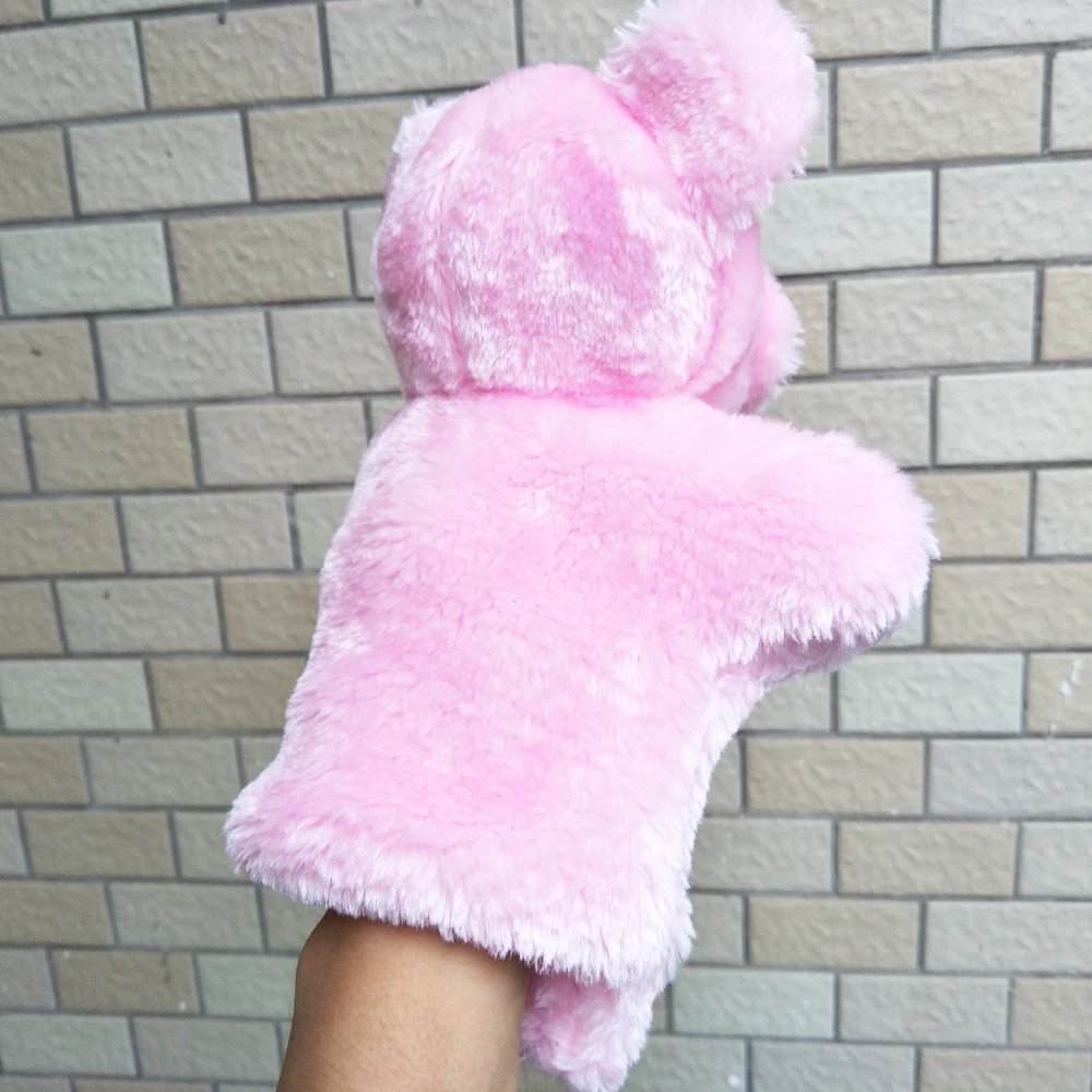 roze varken handpop kinderen baby knuffel
