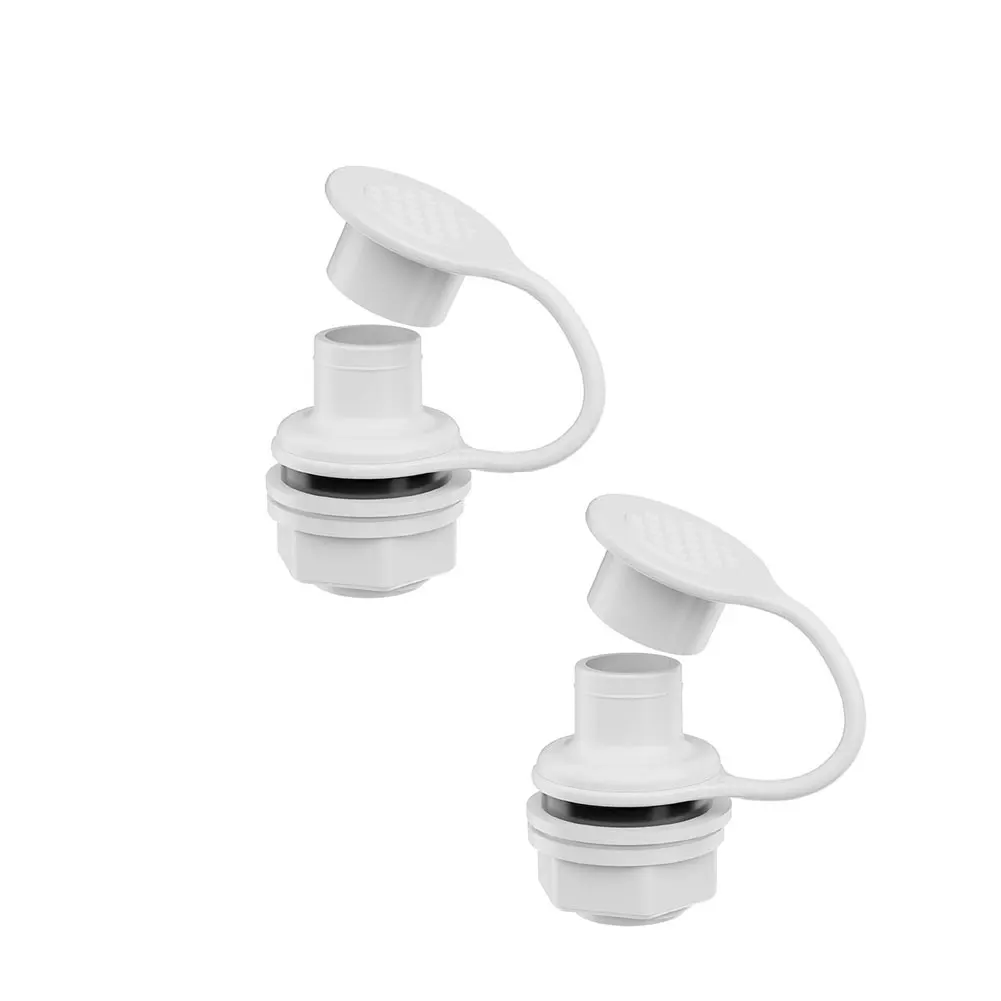 2pcs Cooler Drain Stopper With Tethered Cap Nut Gasket For Igloo Ice Chest 25-70 Quart Replacement Parts Outdoor Gear