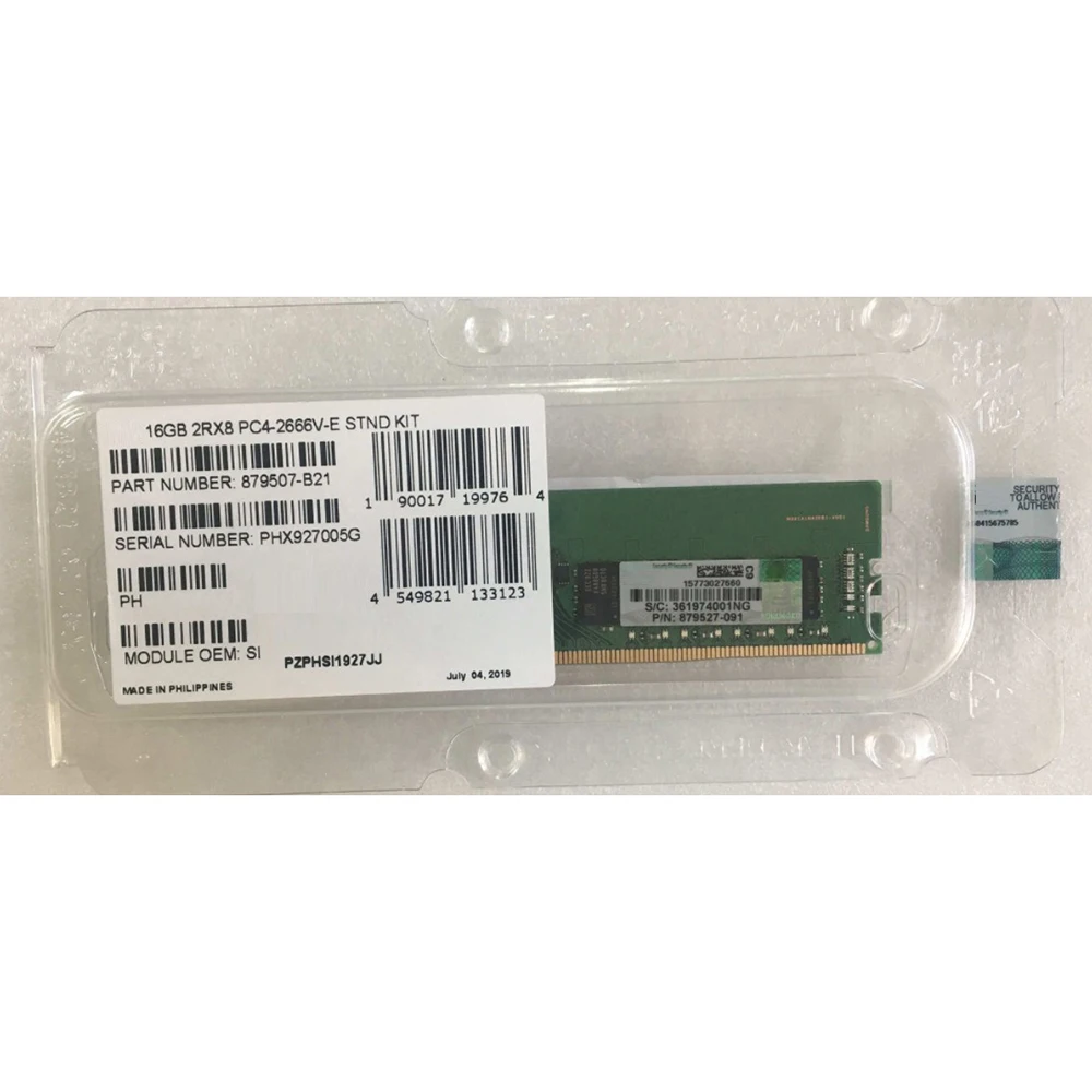

1PCS New For HPE RAM 879507-B21 879527-091 P06773-001 16GB DDR4 2666 ECC