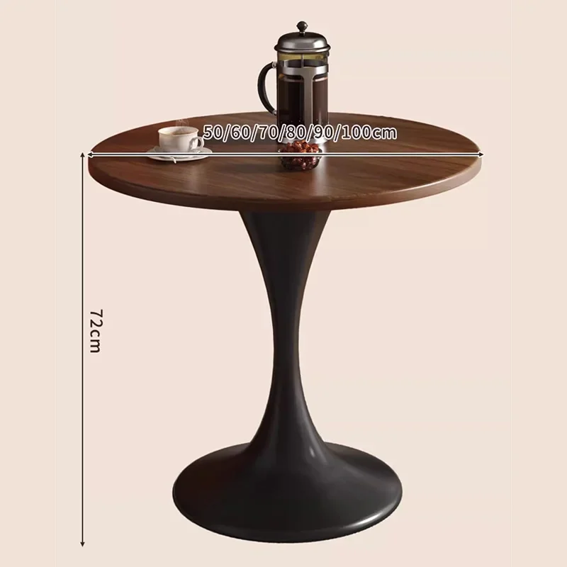 الشمال أريكة خشبية صلبة طاولة جانبية الحديثة الرجعية الأصلي مصمم مقهى طاولات الشاي الحديد الفن مقهى الأثاث Teapoy FYCT