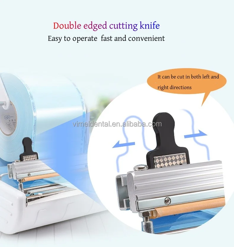

Dental Equipment Sterilization Pouch Sealing Machine Temperature Control 300W Fast Packing Sealer Machine