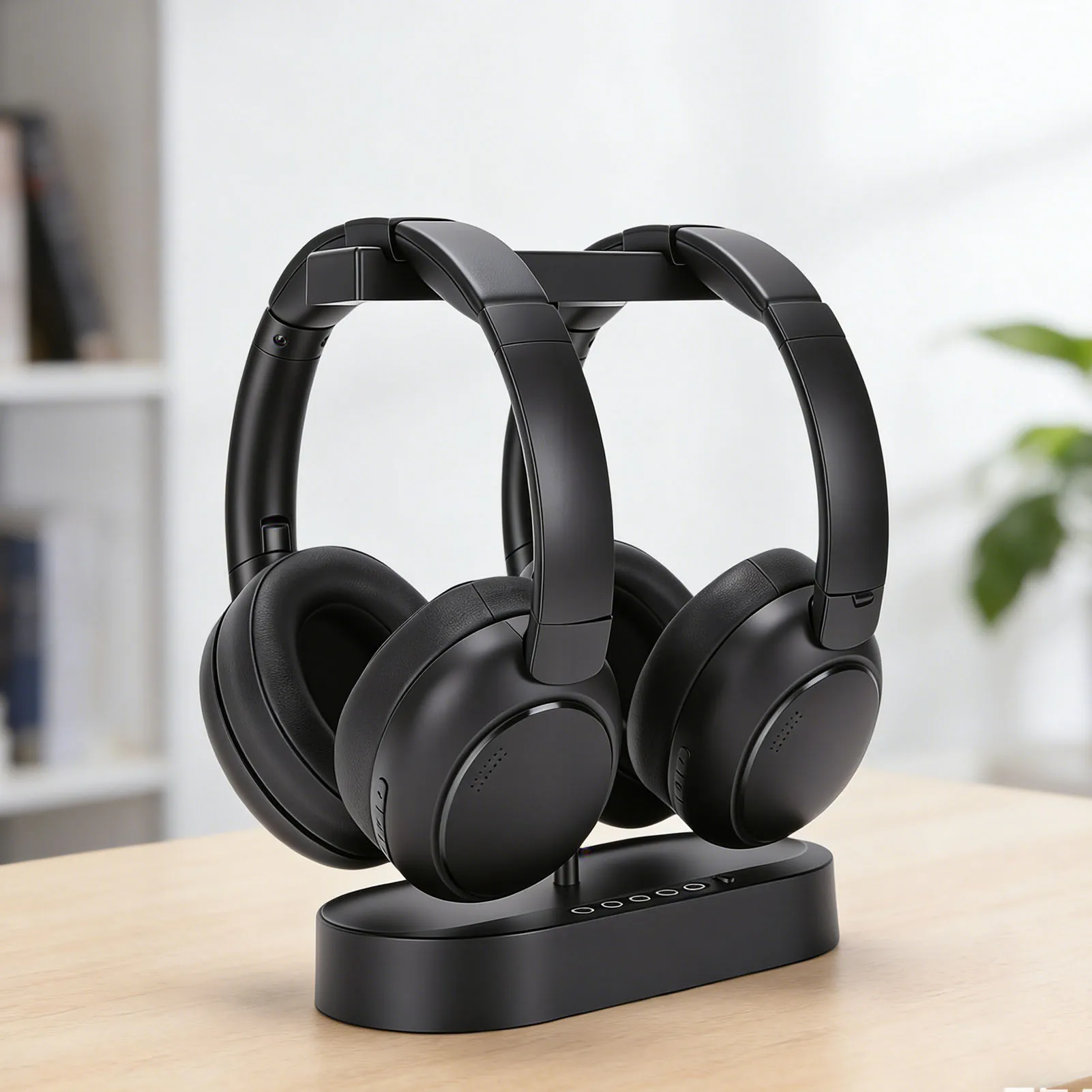 

Беспроводные наушники для ТВ с зарядной базой-передатчиком, Bluetooth V5.4, чистый звук, низкая задержка, Hi-Fi стерео, комфортные для просмотра ТВ